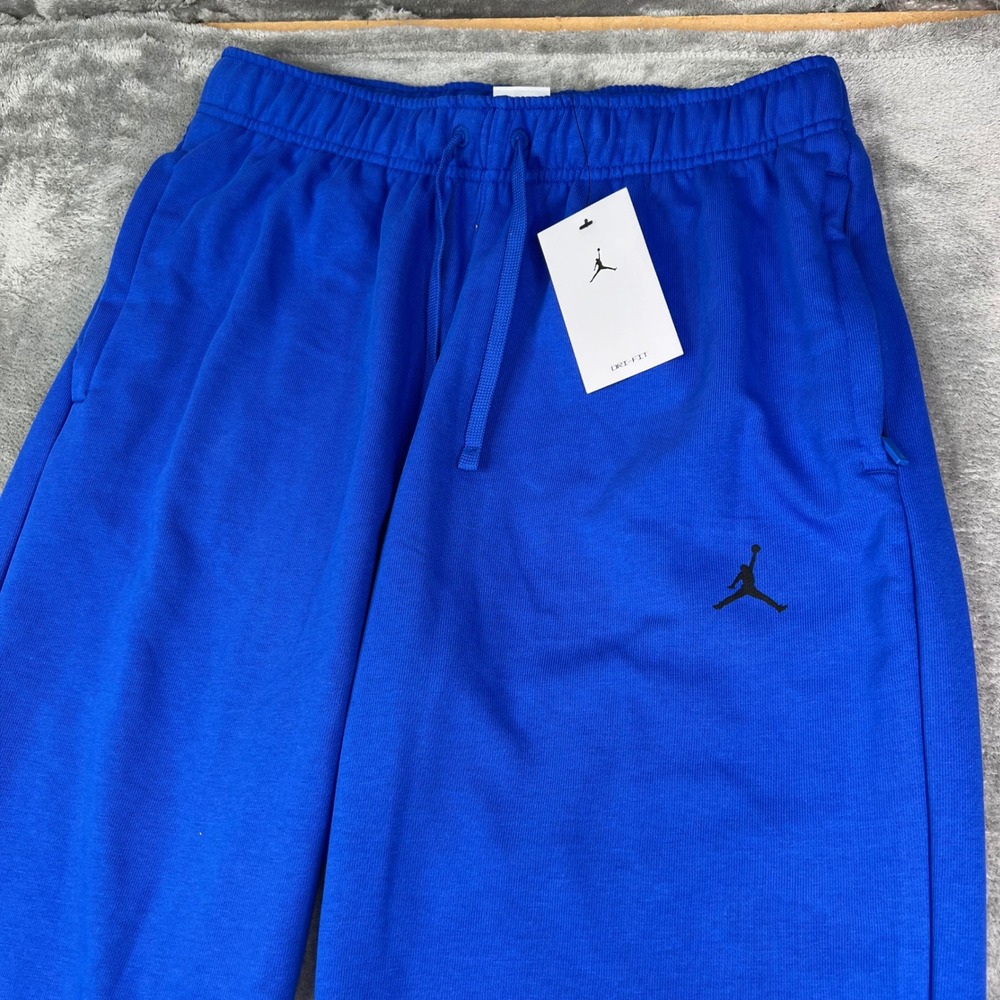 Jordan Dri-FIT Sport Fleece Pants Mens Medium Blue Solid Jumpman Joggers